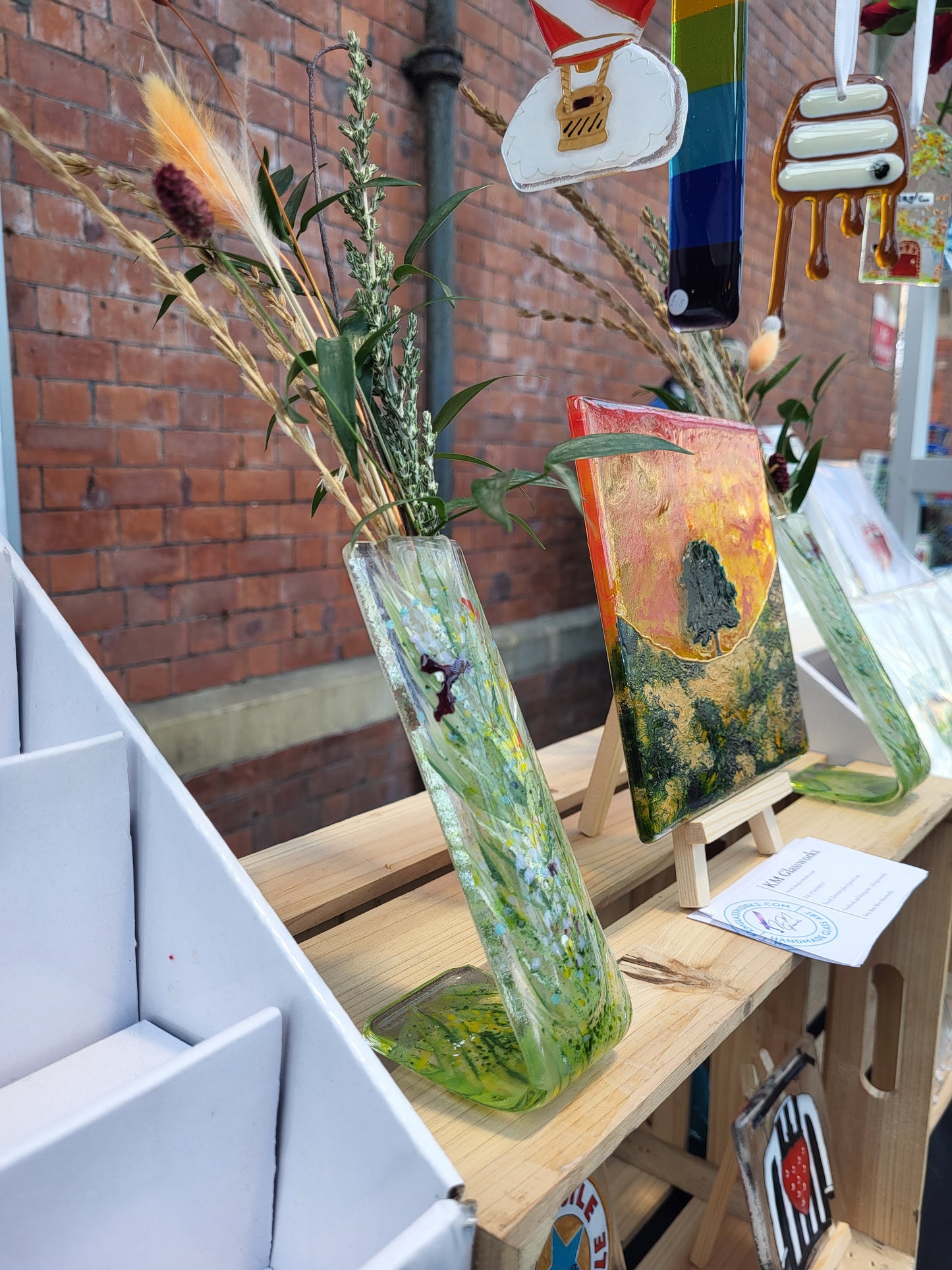 Fused Glass Mini Floral Pocket Vases