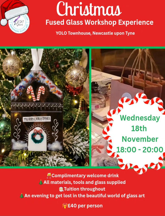 Christmas Fused Glass Workshop Experience @ YOLO, Newcastle, Wednesday 18th November - 18:00 - 20:00