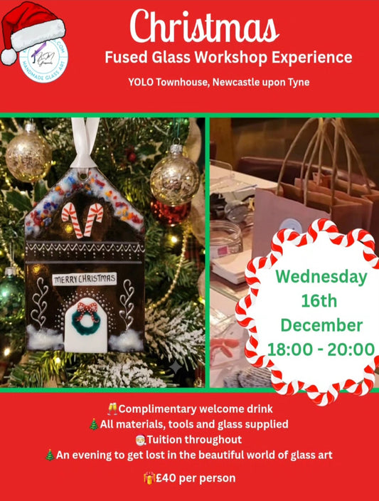 Christmas Fused Glass Workshop Experience @ YOLO, Newcastle, Wednesday 16th December - 18:00 - 20:00