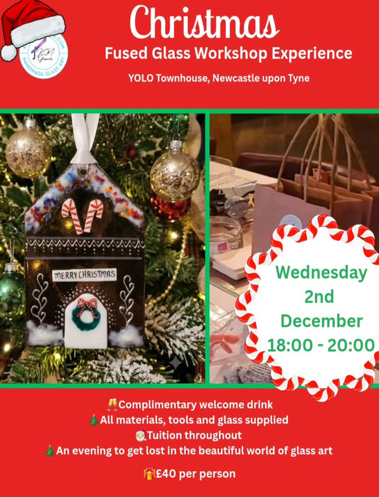 Christmas Fused Glass Workshop Experience @ YOLO, Newcastle, Wednesday 2nd December - 18:00 - 20:00