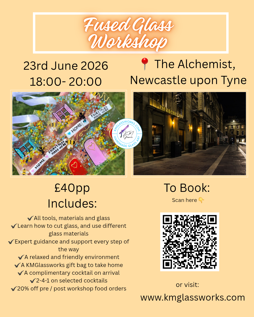 Fairyhouse Suncatcher Fused Glass Workshop @ Alchemist, Newcastle upon Tyne. Tuesday 23rd June 2026, 18:00 - 20:00